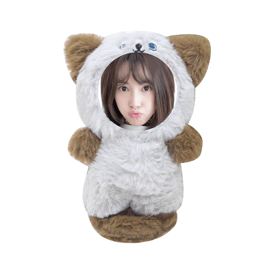 diy定制公仔毛绒玩具挂件印照片