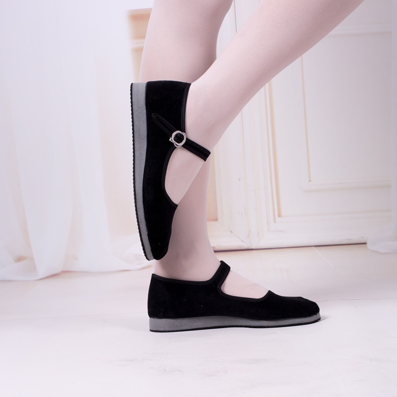 软底胶州秧歌鞋绒布舞蹈练功鞋