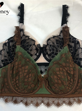 AERENEY爱亦心伊文胸性感蕾丝收副乳薄杯大胸显小水晶杯内衣82379