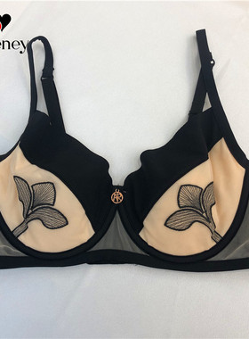 爱亦心伊内衣法式性感超薄BC杯大胸显小聚拢文胸网纱胸罩女82389