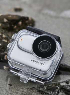 适配影石Insta360 GO3潜水壳拇指运动相机60米高清防摔防水壳配件