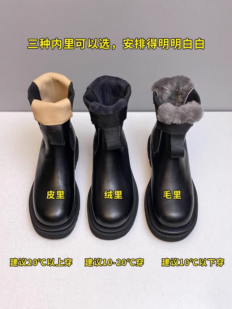 2024 NEW MARTIN BOOTS WOMENS WINTER FLEECE THICKENED WARM FUR INTEGRATED SNOW BOOTS MID BOOTS SHORT BOOTS