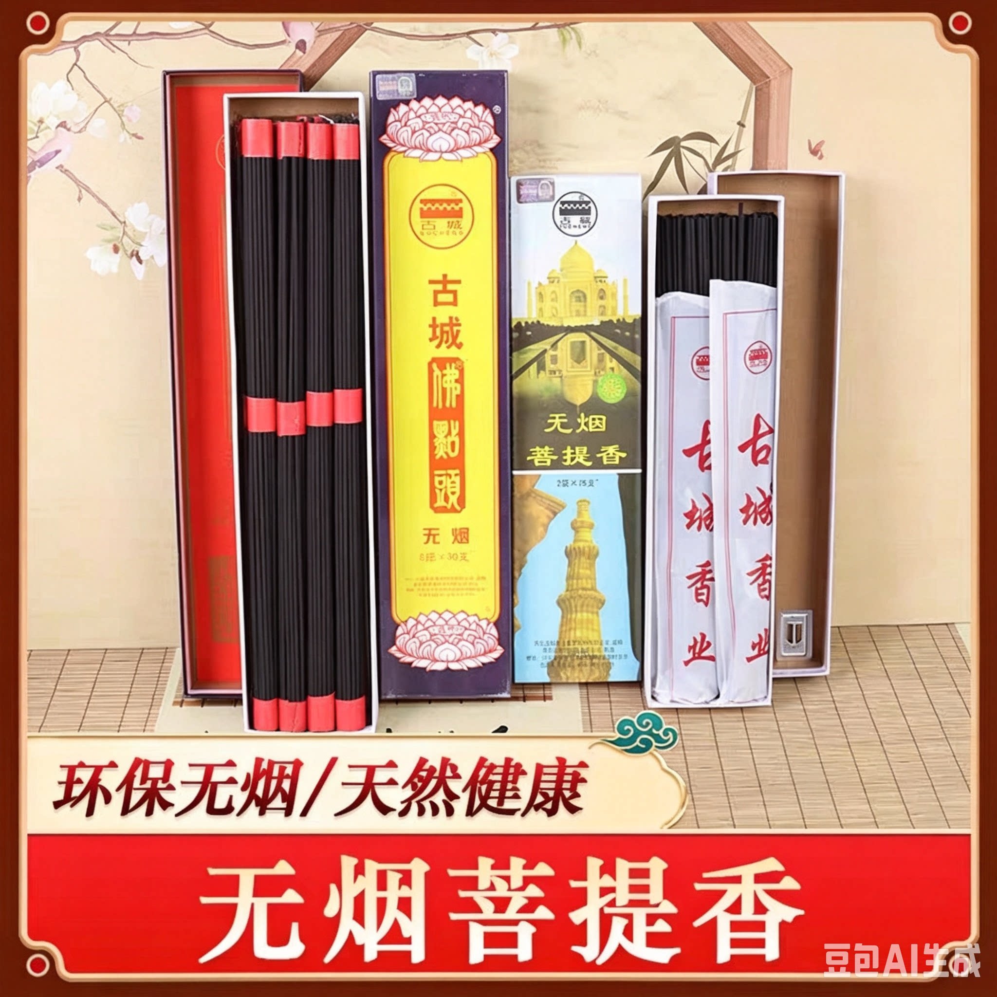古城香业无烟佛点头香 线香薰香供香有烟卫生香 居家用礼佛香