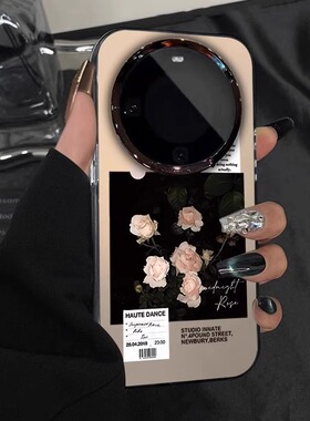 英文标签玫瑰花适用华为mate70pro手机壳mate60pro个性mate50彩绘高级感mate40简约奢华女款m60pro防摔保护套