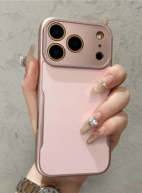 ins高级感磨砂小蛮腰适用苹果17promax手机壳iphone16pro新款15情侣创意14硅胶13全包17pro简约防摔保护套