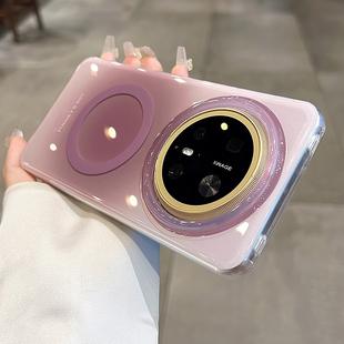 适用华为mate70pro手机壳晕染渐变新款 p70p高级感女防摔潮流保护套 mate60pro双层IMD磁吸硅胶pura80简约个性