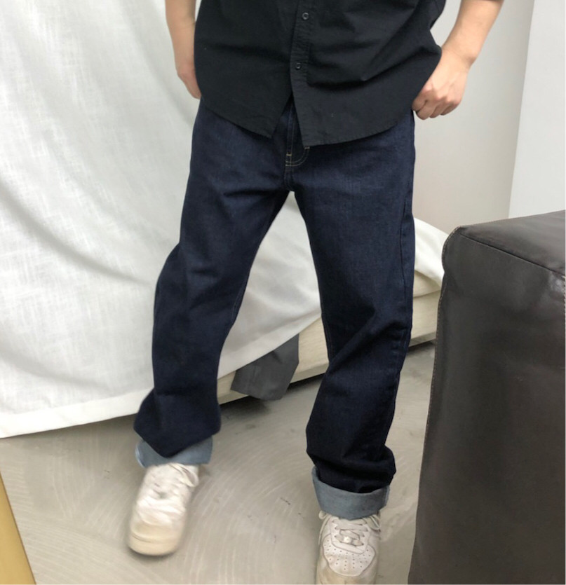 嘻哈阿美咔叽加厚加大码牛仔裤