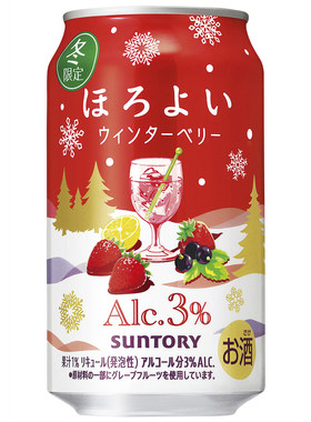 日本进口SUNTORY三得利微醺冬限定莓果草莓味甜酒低度果汁鸡尾酒