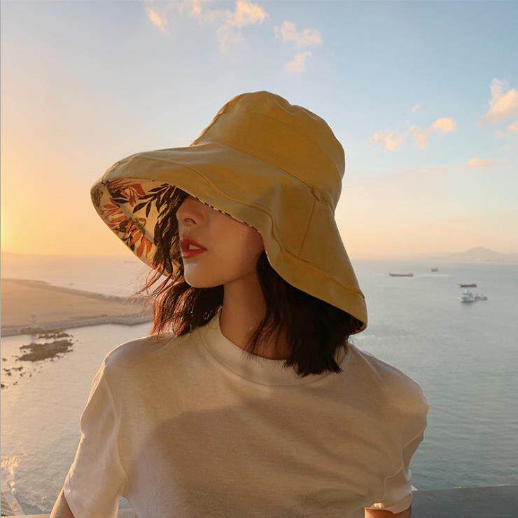 女士遮阳帽 户外 遮晒 沙滩遮夏天户外沿遮晒防海边渔夫太阳帽子