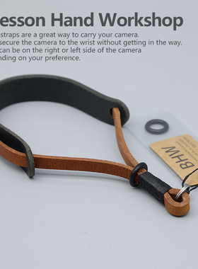 BHW垫腕款 相机手腕带微单手绳挂绳单反真皮牛皮数码配件复古