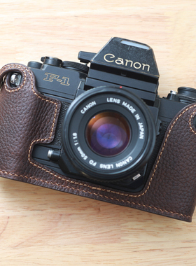 【Funper】佳能F1 newF-1相机皮套真皮包牛皮半套底座配件保护