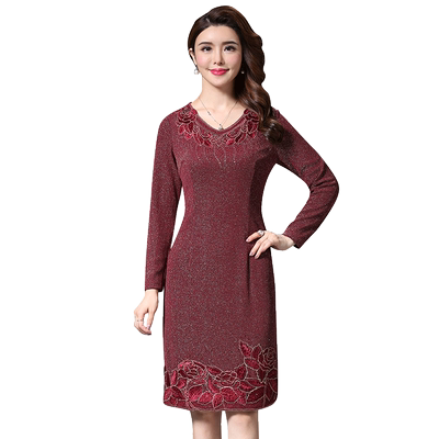 古贝莎高端婚礼婚宴长袖连衣裙