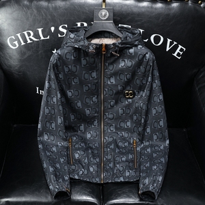 商标已授权2024秋冬新款男士韩版连帽夹克外套 2367 P185沙发图,男装夹克,钱塘6007