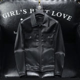 2024秋冬新款男士翻领机车皮外套修身潮男6170P175黑色沙发底，男装皮衣，钱塘6007(原2006)