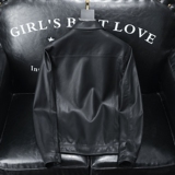 2025年秋冬新款男士翻领机车皮外套修身潮男货号6919P175沙发底，男装皮衣，钱塘6007(原2006)