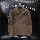 2025年秋冬新款男士翻领机车皮外套修身潮男货号9001P175沙发底，男装皮衣，钱塘6007(原2006)