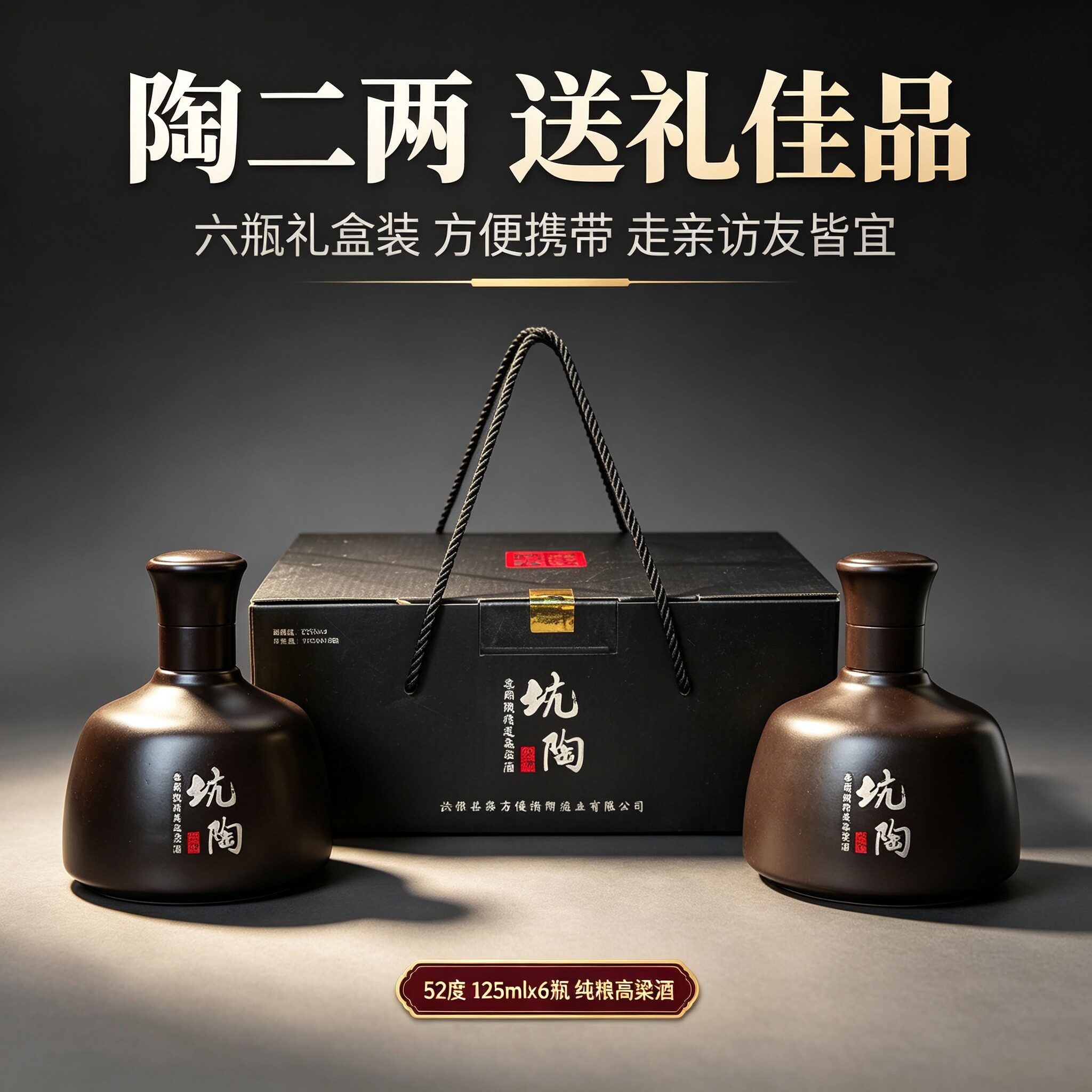 四川洪雅高庙白酒坑陶2.5两6白酒/调香白酒