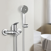 挂墙龙头DS13008 绿太阳浴缸淋浴花洒铜体冷热套装 卫生间明装