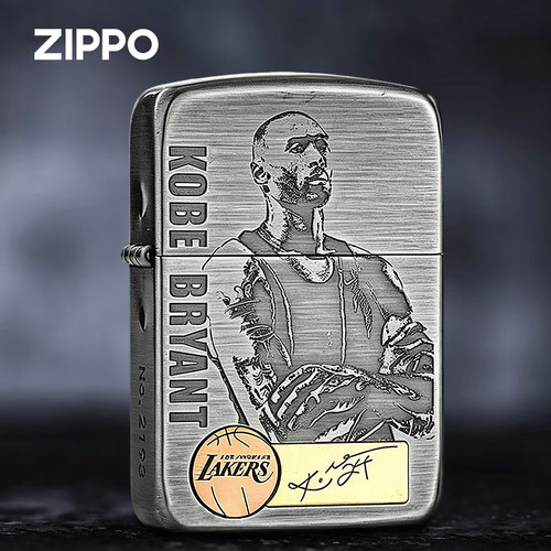 ZIPPO千语1941紫铜镶嵌熏银科比