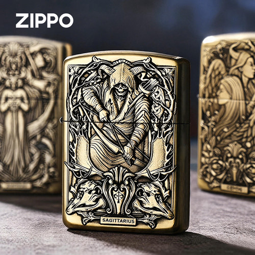 ZIPPO千语盔甲暗黑十二星座