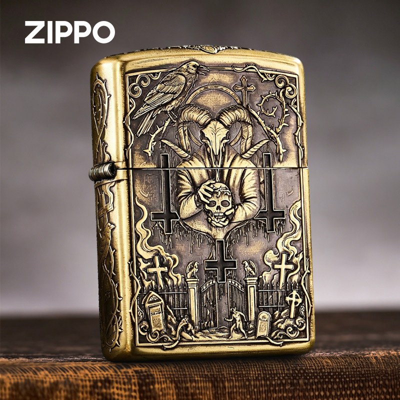 ZIPPO鬼王黄铜康斯坦丁镇魔