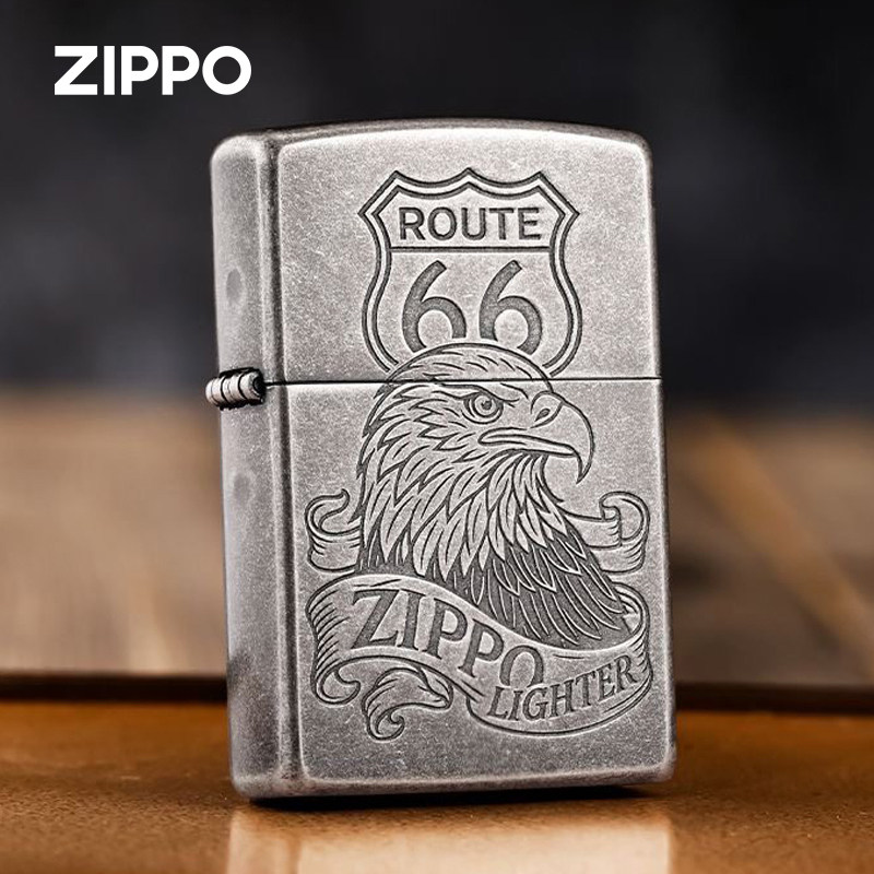 ZIPPO哈雷66号鹰古银蚀刻