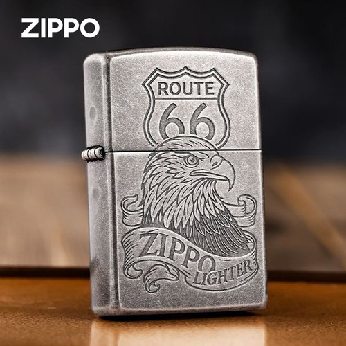 ZIPPO哈雷66号鹰古银蚀刻