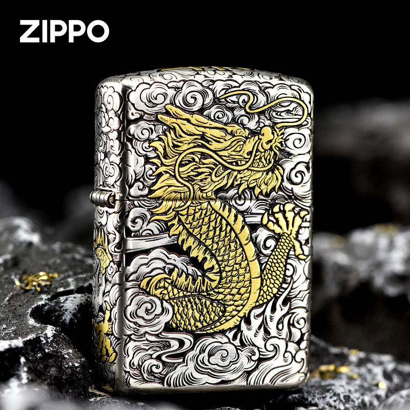 Zippo/之宝错金银中国龙打火机