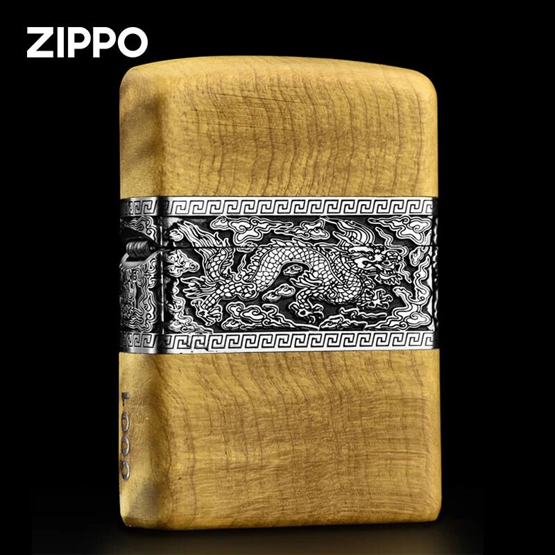 ZIPPO龙腾虬跃木质加厚