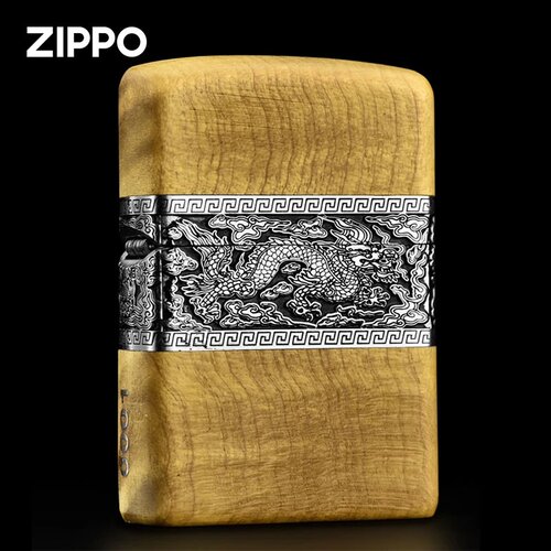 ZIPPO龙腾虬跃木质加厚