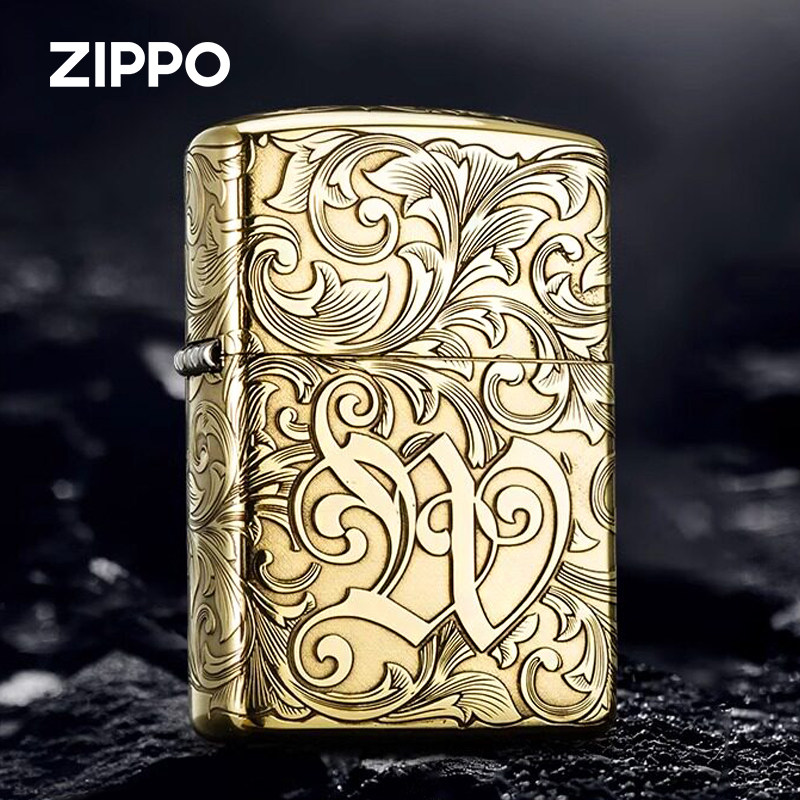 Zippo/之宝蚊版爱心唐草纯铜盔甲