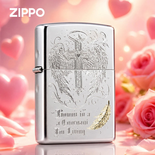 ZIPPO刀刻银金契约之翼七夕送礼