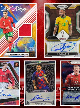 梅西帕尼尼Panini足球球星卡福包topps世界杯英超欧冠Prizm签名