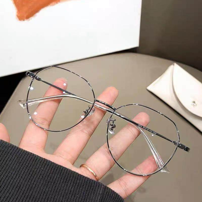 防蓝光辐射近视眼镜ins高颜值多边形眼镜学生上课眼镜素颜平光镜