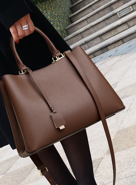 CCAMO真皮女包2025年新款包包日常通勤百搭女士手提包简约单肩包