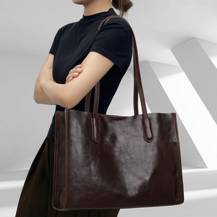 CCAMO包包女款轻奢小众单肩包真皮大包女大容量高级感时尚托特包