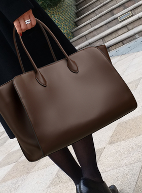 CCAMO牛皮包包女款大容量通勤托特女包大包包日常通勤百搭手提包