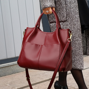 CCAMO真皮包包女款2025新款包包日常通勤百搭手提包大容量斜挎包