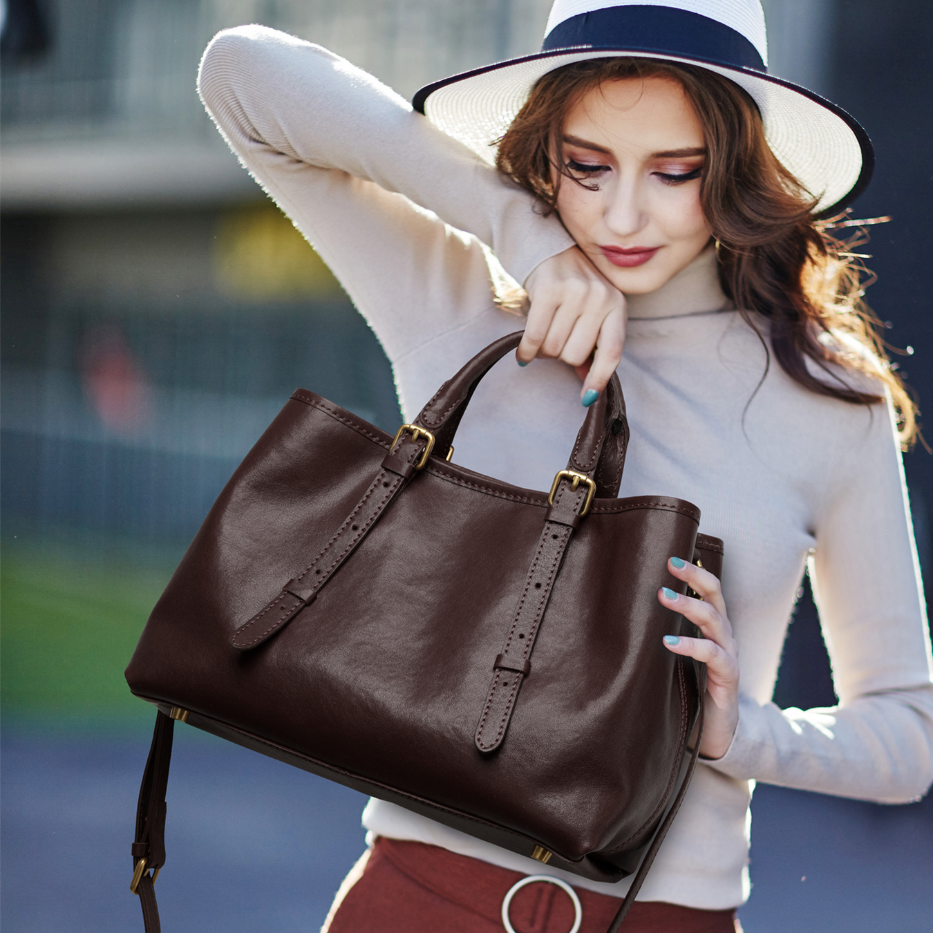 CCAMO植鞣牛皮包时尚高级感包包