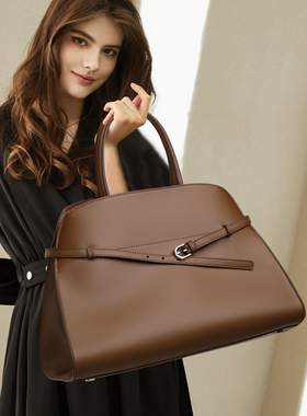 CCAMO真皮女士包包轻奢小众高级感手提单肩包秋冬包包女款通勤包