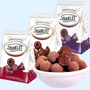 俄罗斯进口巧克力涅夫斯基脆皮夹心糖可可脂巧克力球椰子味喜糖