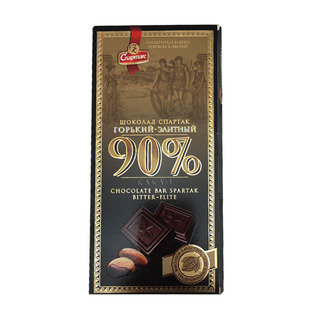 进口黑巧克力斯巴达克72％90％可可脂纯黑苦味 白俄罗斯原装