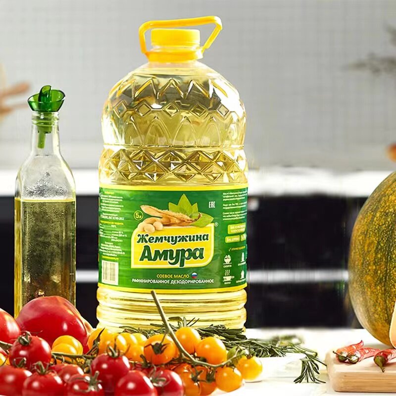 俄罗斯原装进口非转基因大豆油黄豆油精炼食用油植物油5l桶装家用