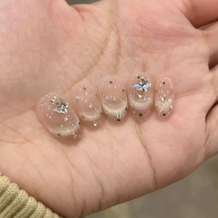 纯手工光疗穿戴甲赫本晚宴眼成品重复使用美甲贴片可拆卸,彩妆/香水/美妆工具,穿戴甲/甲片,淘宝优惠券,粉丝福利购,淘宝优惠卷