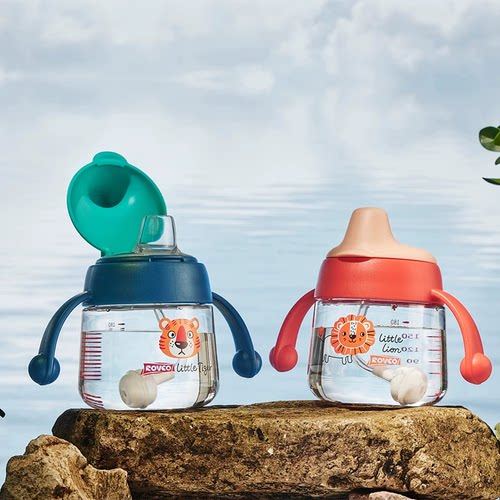 日康鸭嘴杯婴儿学饮杯奶瓶防摔水杯宝宝吸管饮水杯配件6个月以上