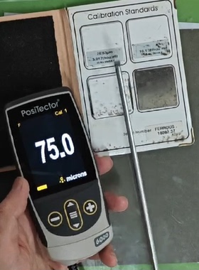 6000F90ES1涂层测厚仪 350mm加长杆90度直角探头管内壁铁基膜厚仪