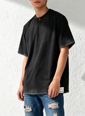 15th纪念版ABLE JEANS男女T恤短袖体恤衫针织牛仔衫重工做旧刺绣