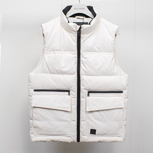 男装 厚马甲时尚 ABLEJEANS羽绒背心男士 白鸭绒工装 保暖帅 冬季 大码