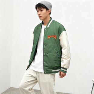 棒球棉衣潮流棉夹克 JEANS男女牛仔外套冬季 限量版 唐老鸭棉服ABLE