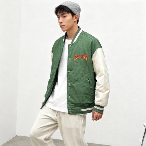 唐老鸭棉服ABLEJEANS男牛仔外套